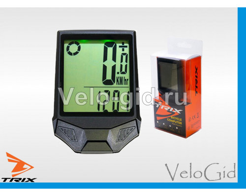 Велокомпьютер беспроводной Trix Black TX-18L